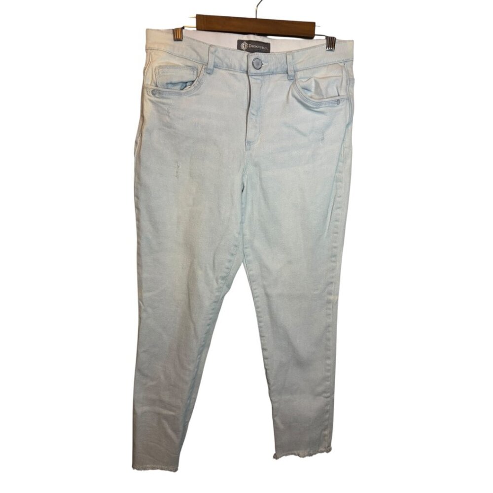 Democracy Jeans Women's 10 Ab Technology High Rise Raw Hem light Wash